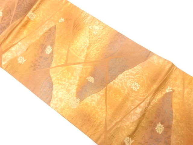 JAPANESE NAGOYA OBI / WOVEN FLOWER CREST